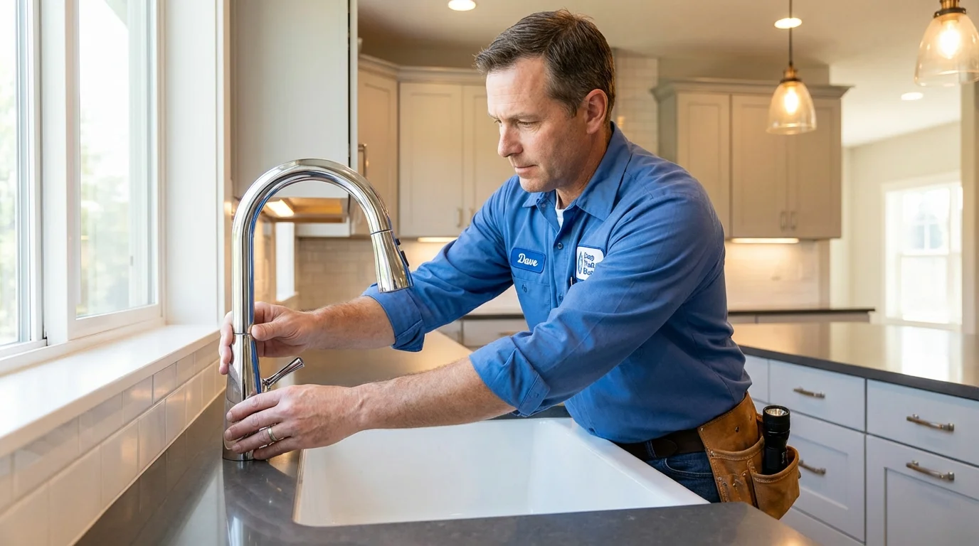 Kitchen faucet installation by Johns Plumbing LLC in Royal Oak
