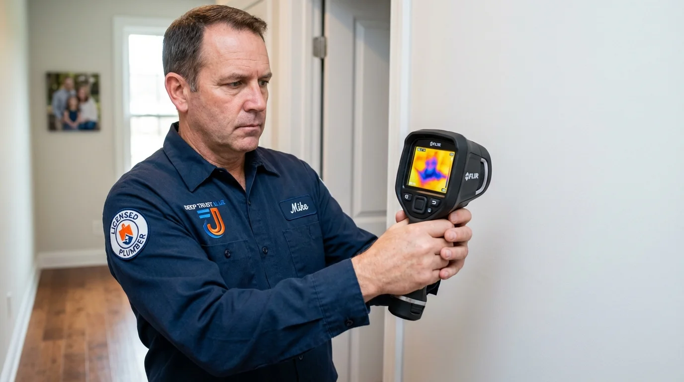 Thermal imaging leak detection by Johns Plumbing LLC in Royal Oak